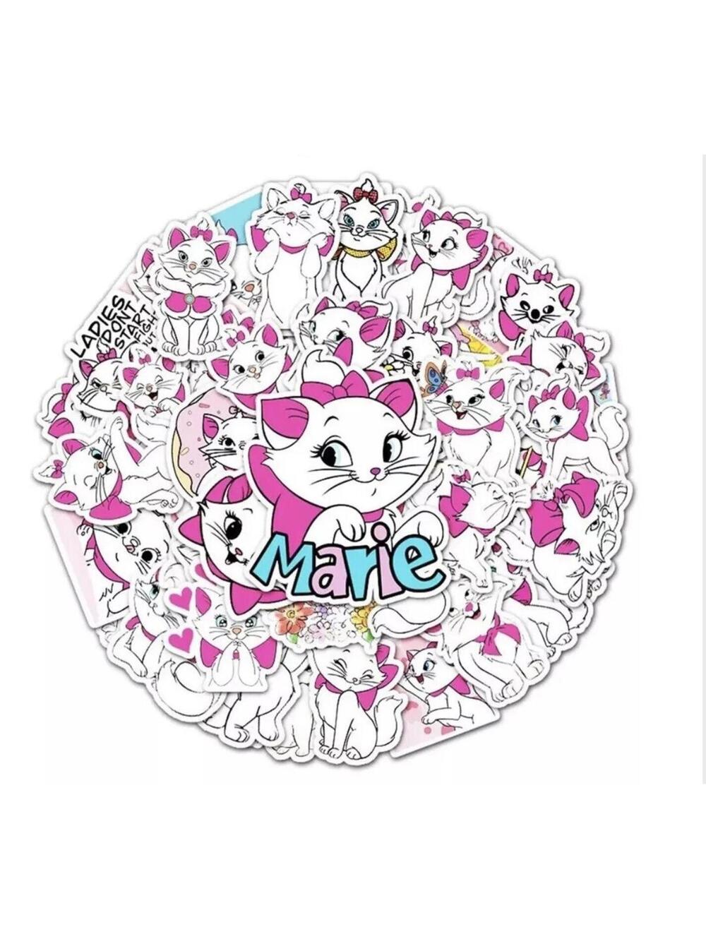 Disney Marie The Cat Aristocats Stickers 50 Pc Kawaii Cats Kitty Decal